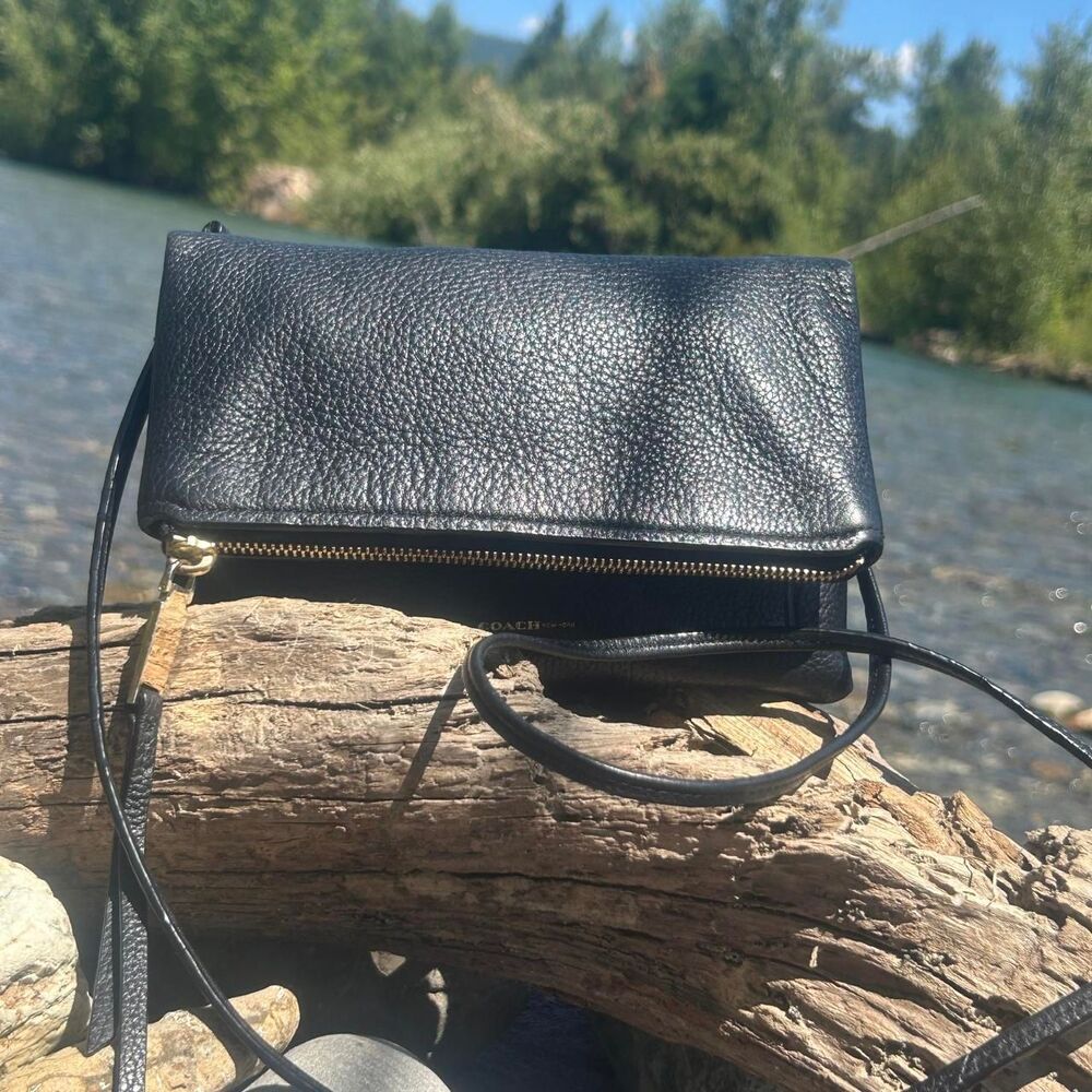 Coach Madison Pebble Leather Foldover Crossbody Bag